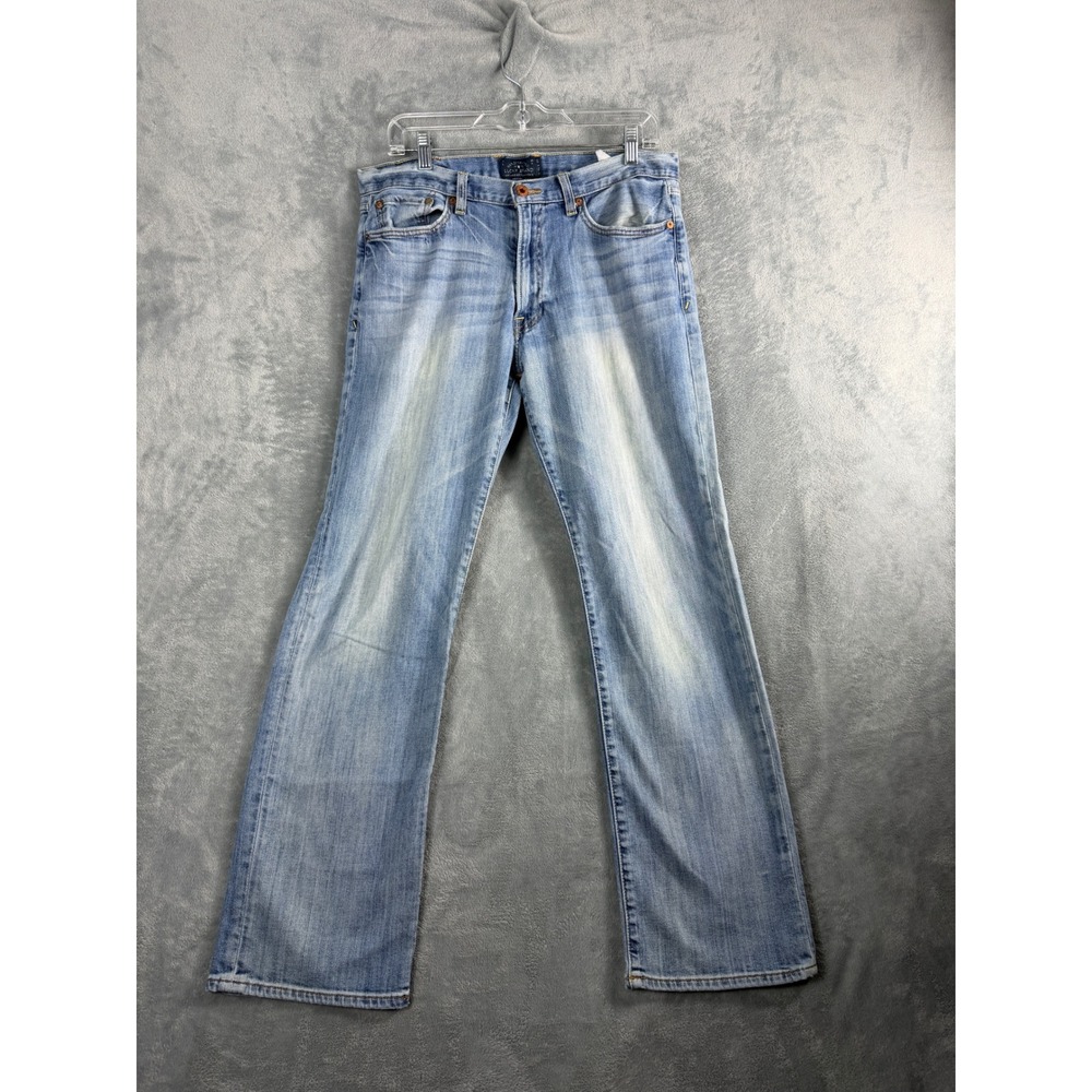 Lucky Brand Mens 32x30 Light Wash 363 Vintage Straight Italian Denim Jeans Y2K